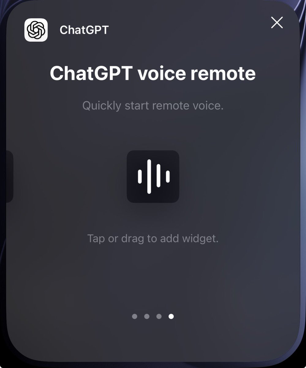 ChatGPT iOS/Codex Remote增加可配置widgets和远程语音