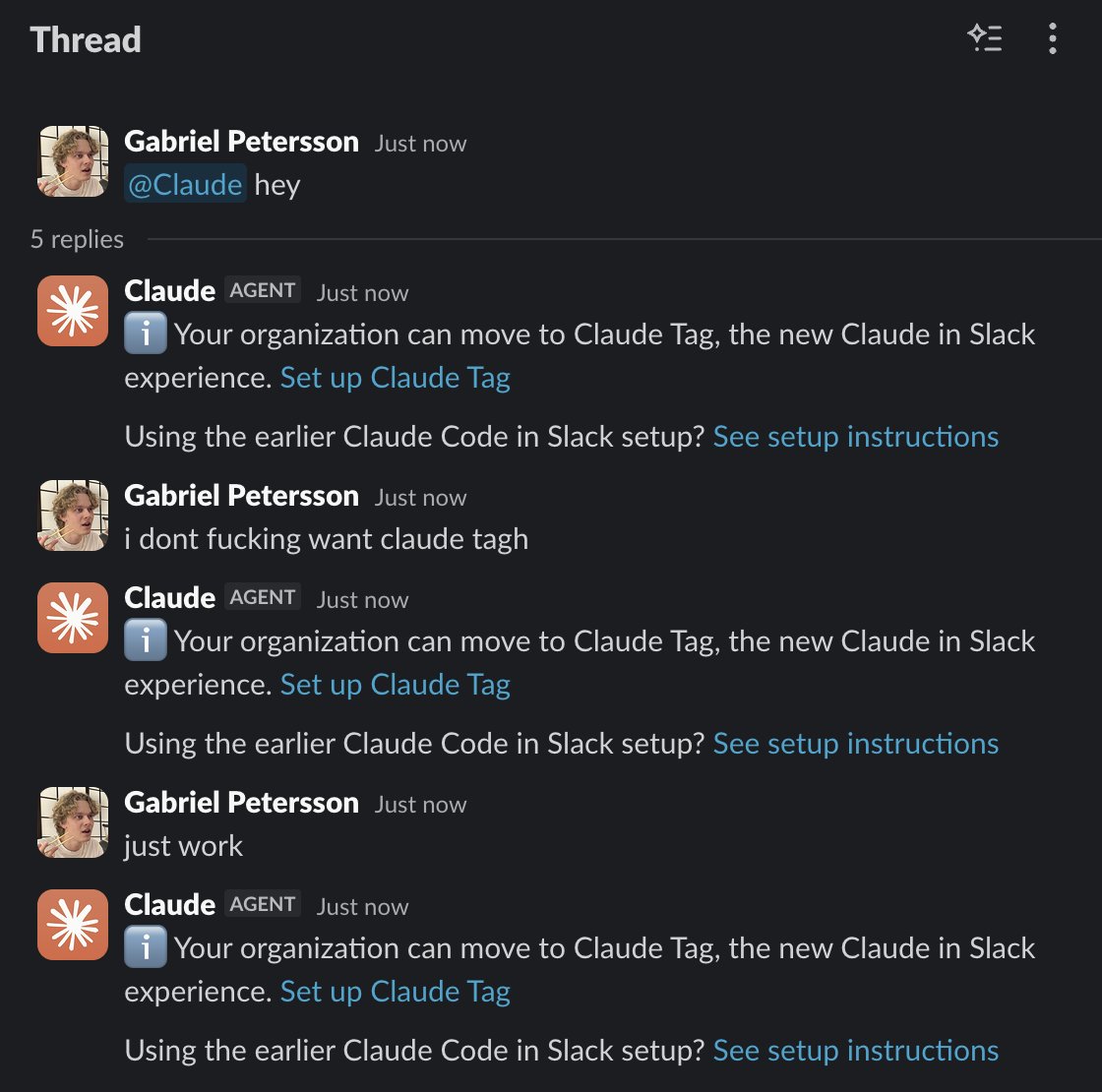 第三次尝试把 Claude 接入 Slack，面对 20 条要点列表选择放弃