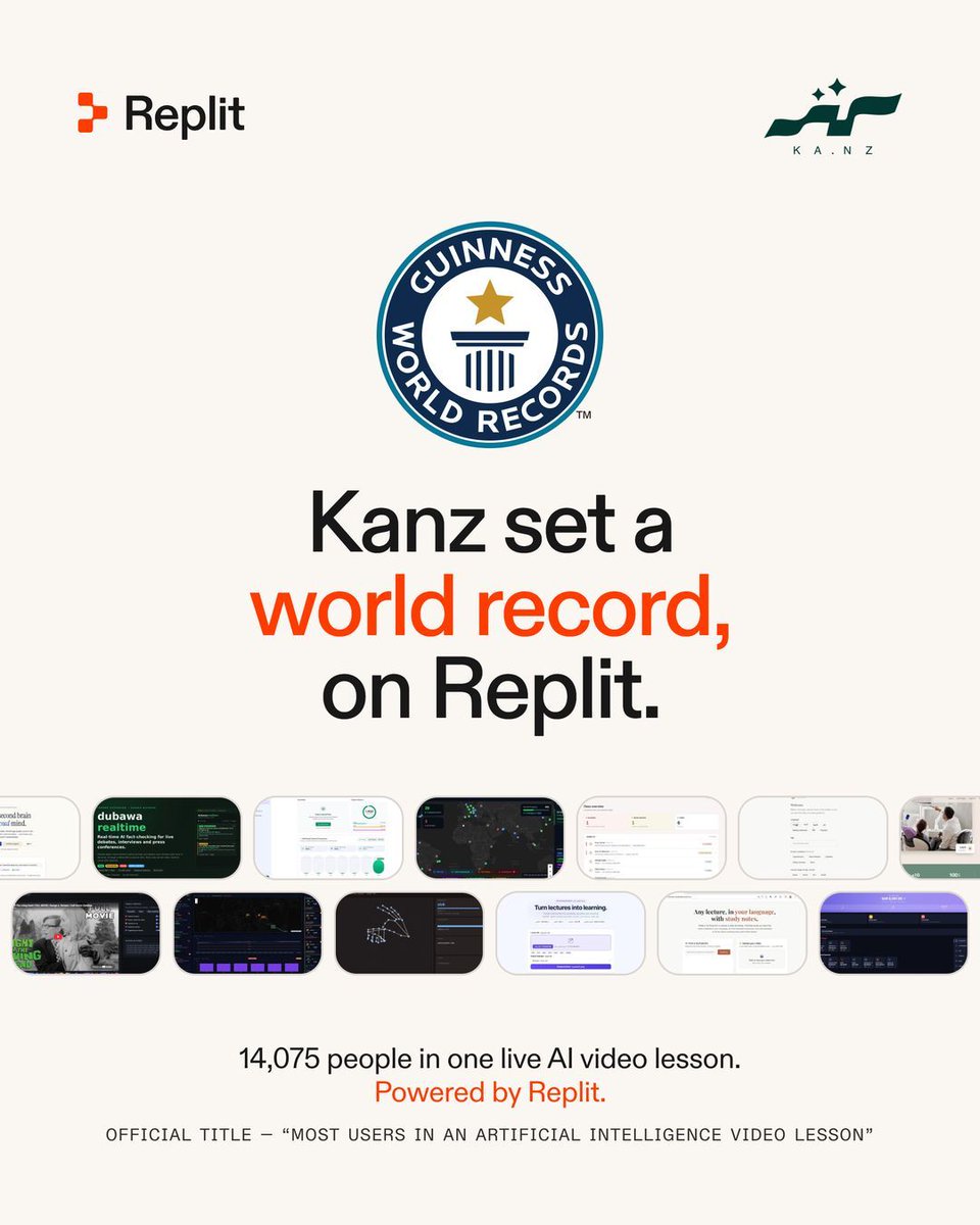 Replit打破AI视频课程世界纪录
