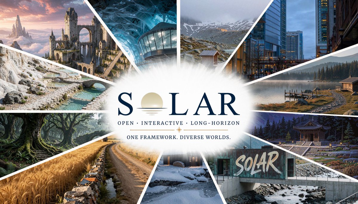 介绍SolarWM：开放数据与可扩展长时程视频世界模型框架。