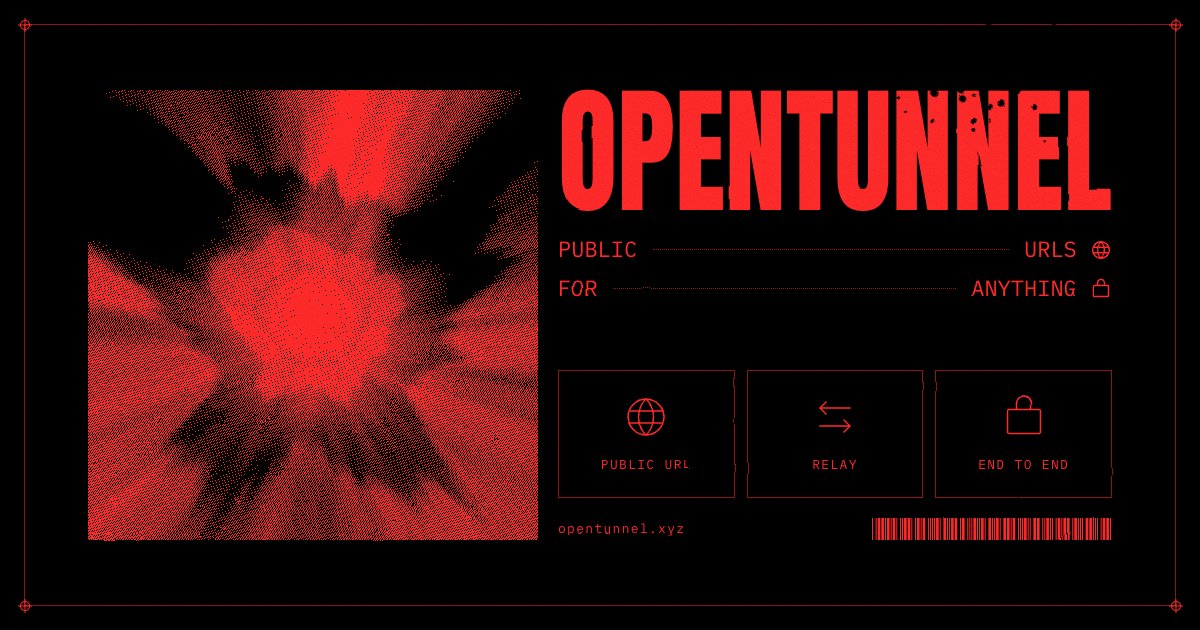 opentunnel：端到端加密的公网 URL 隧道服务，明天集成进 opencode