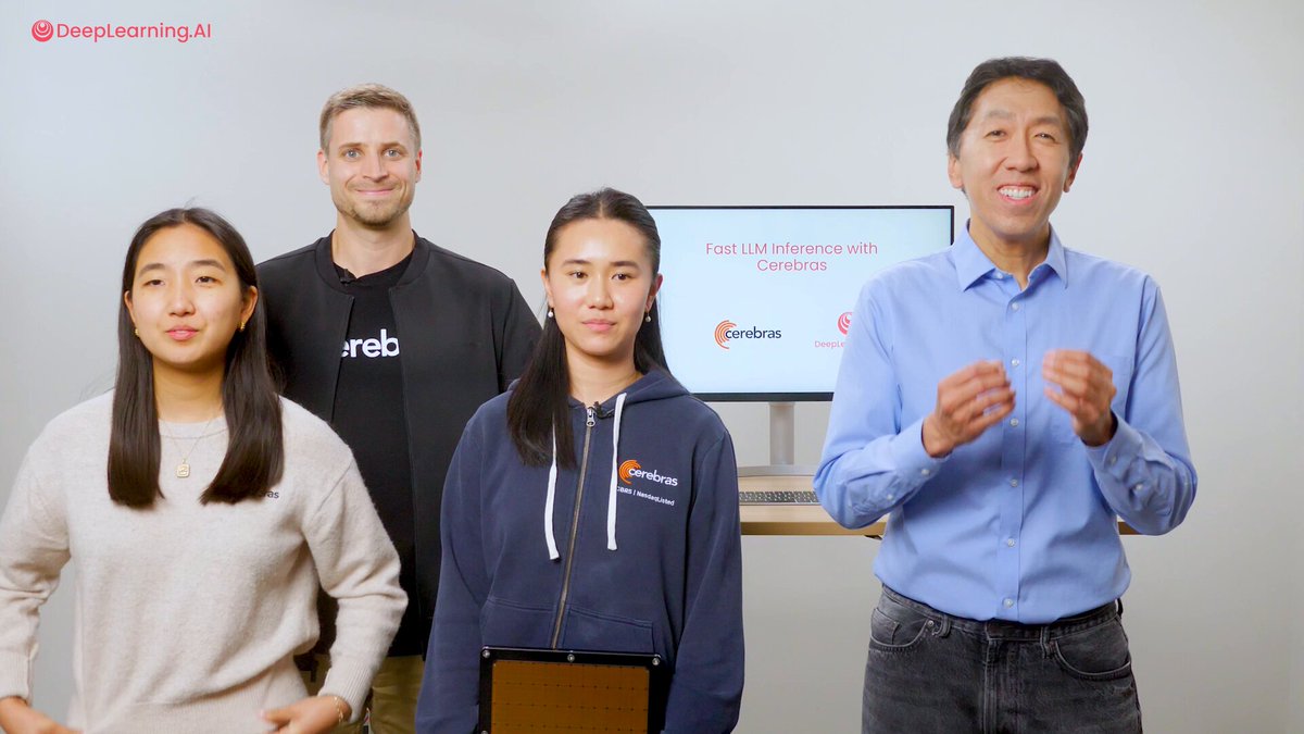 Andrew Ng发布基于Cerebras晶圆级引擎的快速推理LLM应用课程