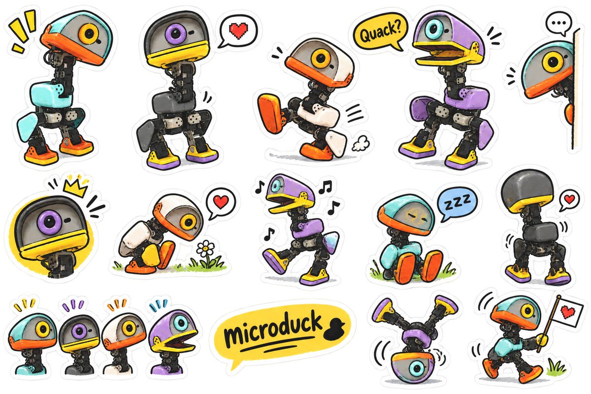 转推:制作 Microduck 贴纸包,询问看法
