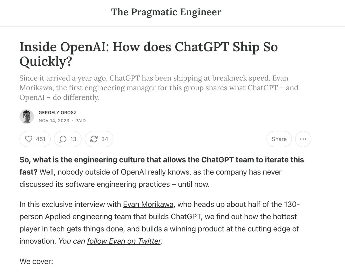 三年前分析 OpenAI 高效运作，对类似初创公司有借鉴意义。