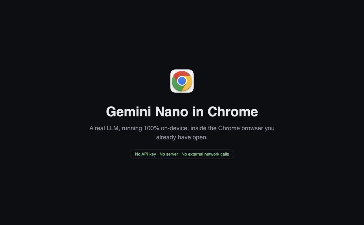 Chrome内置免费离线AI聊天机器人，可本地运行。