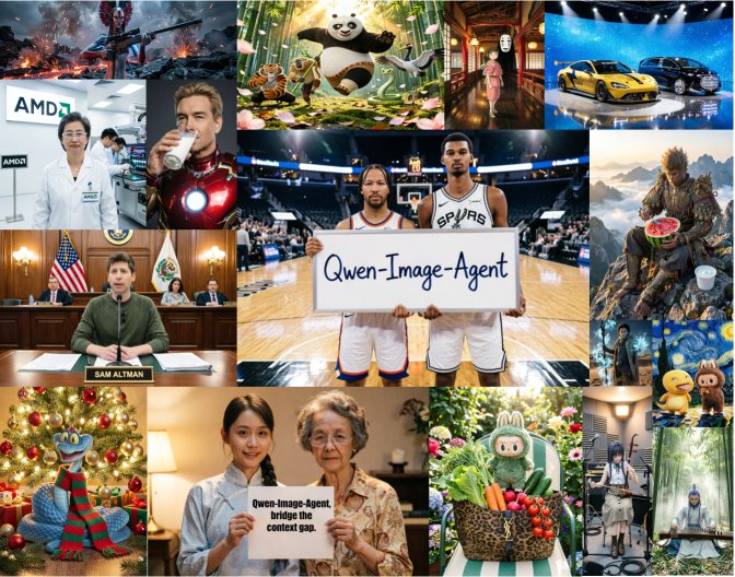 Qwen-Image-Agent，阿里巴巴的agent框架，桥接上下文差距