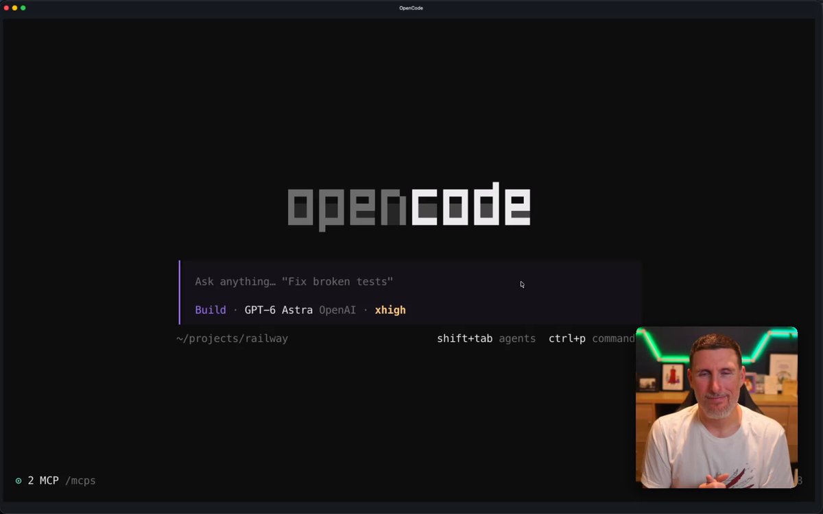 Railway 支持用 Cloud Agents 远程运行 OpenCode,一行命令完成配置