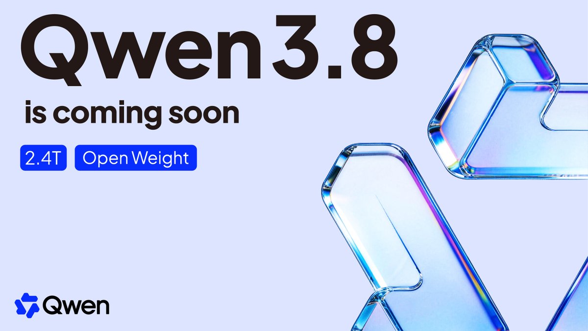Qwen3.8即将开源，参数2.4T