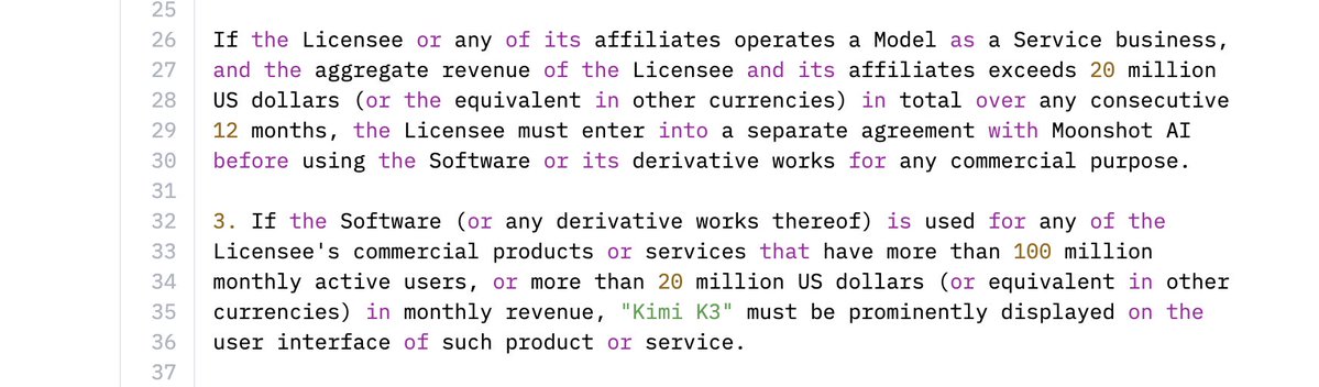 预言Kimi K3需单独商业授权，训练推理可分开，生态力量强。