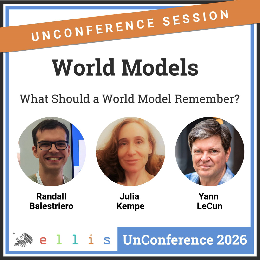 ELLIS UnConference 公布议程,含 LeCun 主讲的世界模型教程