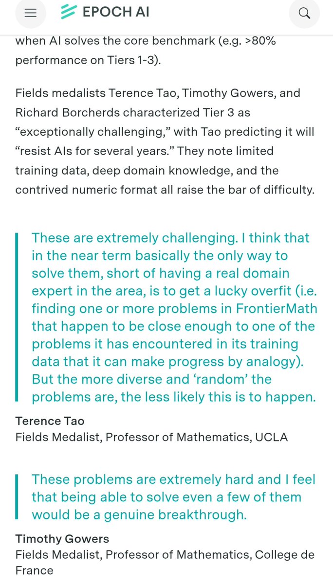 FrontierMath 难度升级，Tier4 已被新 GPT 全解，开放问题解 9/49。