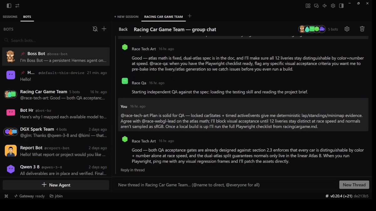 Hermes 的 HR Bot 可根据项目需求自动组建专业化 agent 团队